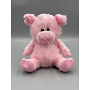 Noah's Ark Animal Workshop Pink Pig Plush 9.5” Stuffed Animal W/ Back Pouch